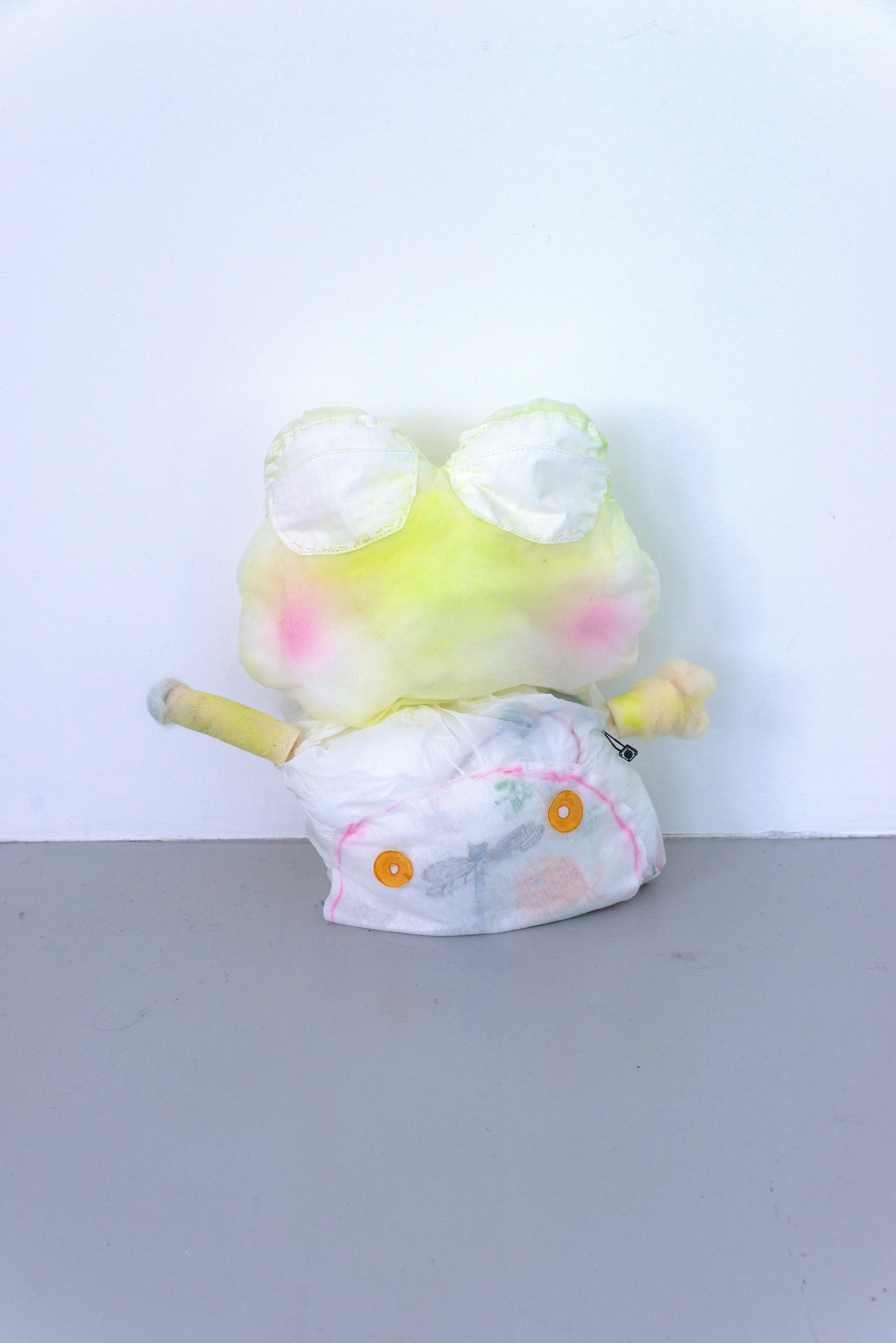 image of stuffed translucent frog